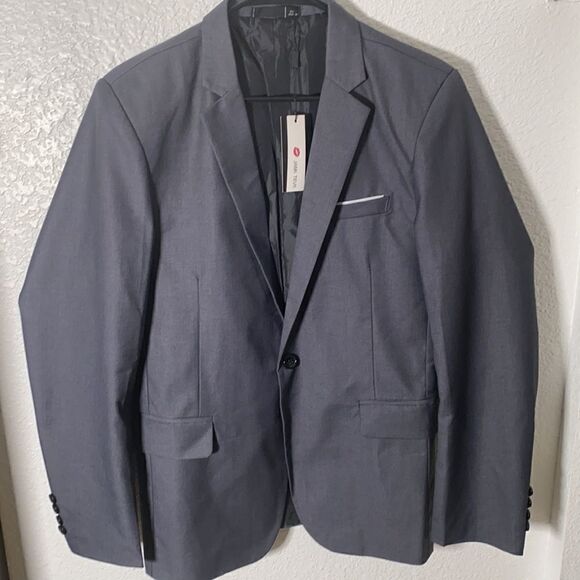Men’s Gray Suit Jacket Blazer One Button Notched Size 38R NWT *READ Description - Picture 7 of 11
